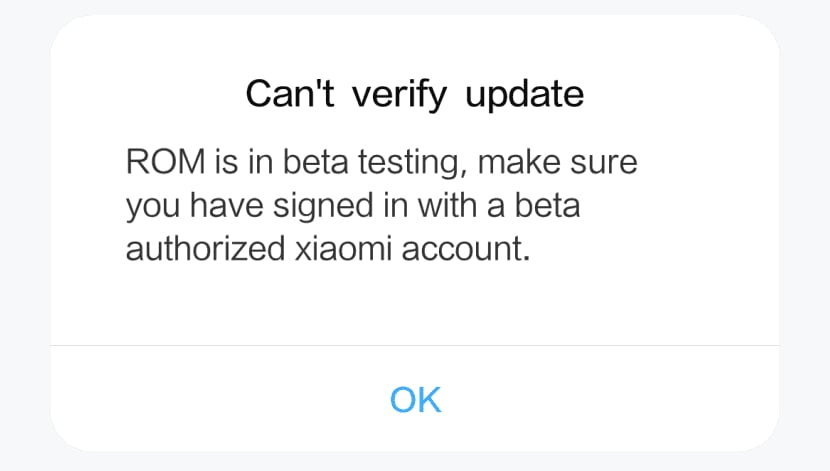 ROM is in beta testing, make sure you have signed in with a beta authorized xiaomi account