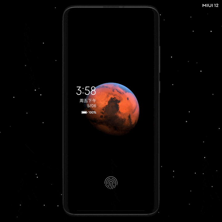 miui 12 preview wallpaper mars animation 1