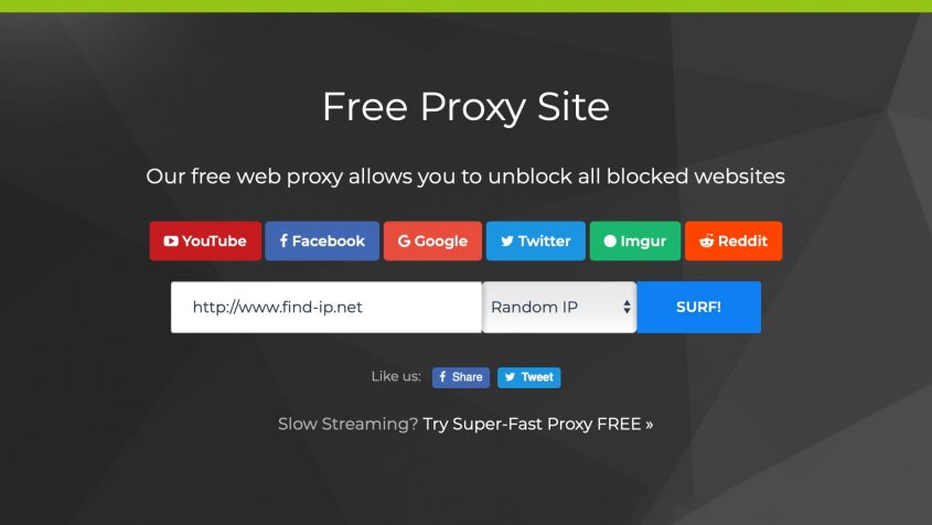 анонимайзер онлайн Free Proxy Site
