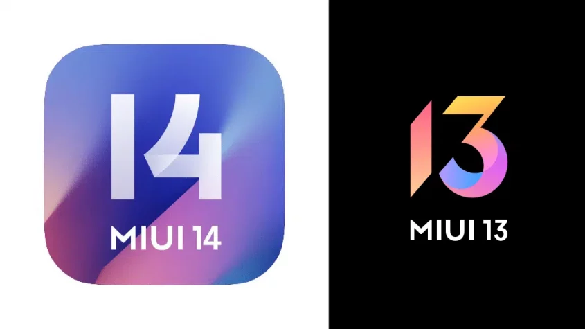 Официальные логотипы MIUI 13 и MIUI 14